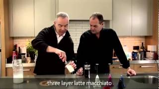 aerolatte  milk frother makes three layer caffè latte macchiato [upl. by Portwine]