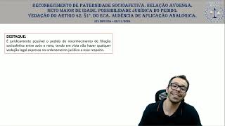 STJ INFO 834 paternidade socioafetiva e adoção [upl. by Gray686]