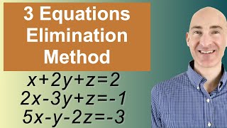 Solving Systems of 3 Equations Elimination [upl. by Crocker]