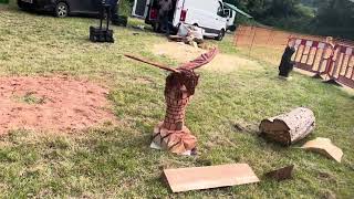 A fabulous range of wooden sculpture at Caerleon festival 2024 [upl. by Haerr]