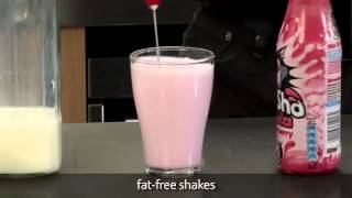 How to make a fat free milkshake using an aerolatte milk frother [upl. by Southworth]