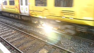 Merseyrail 507 009 making arcs at Birkdale station [upl. by Eibrik]