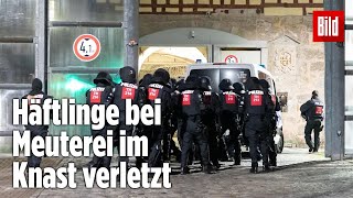 Gefängnismeuterei Polizei stürmt Knast in Thüringen  JVA Untermaßfeld [upl. by Ehcram]